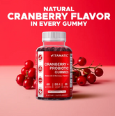 Vitamatic Cranberry + Probiotics Gummies (60 Vegan Gummies)