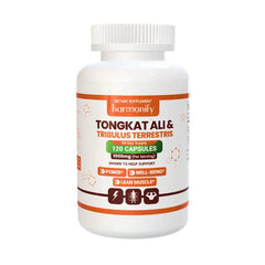 HARMONIFY Tongkat Ali + Tribulus Terrestris – Men’s Vitality Support (120 Capsules, 1000 mg)