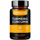 Phi Naturals Turmeric Curcumin with Bioperine (120 Capsules)