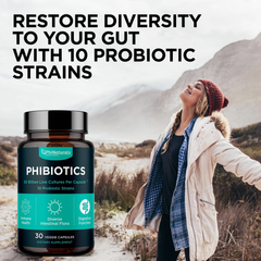 Phi Naturals Phibiotics | Probiotic Supplement (30 Capsules)