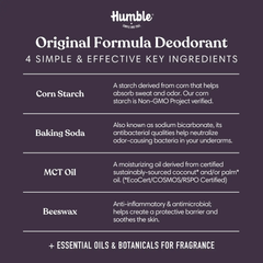 Humble Rockrose & Cedar Deodorant (2.65 oz.) Plastic Free Packaging