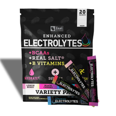 Zeal Naturals Electrolyte Powder Stick Packs (Variety)