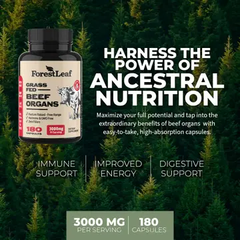 Forest Leaf Grass Fed Beef Organs (180 Capsules)
