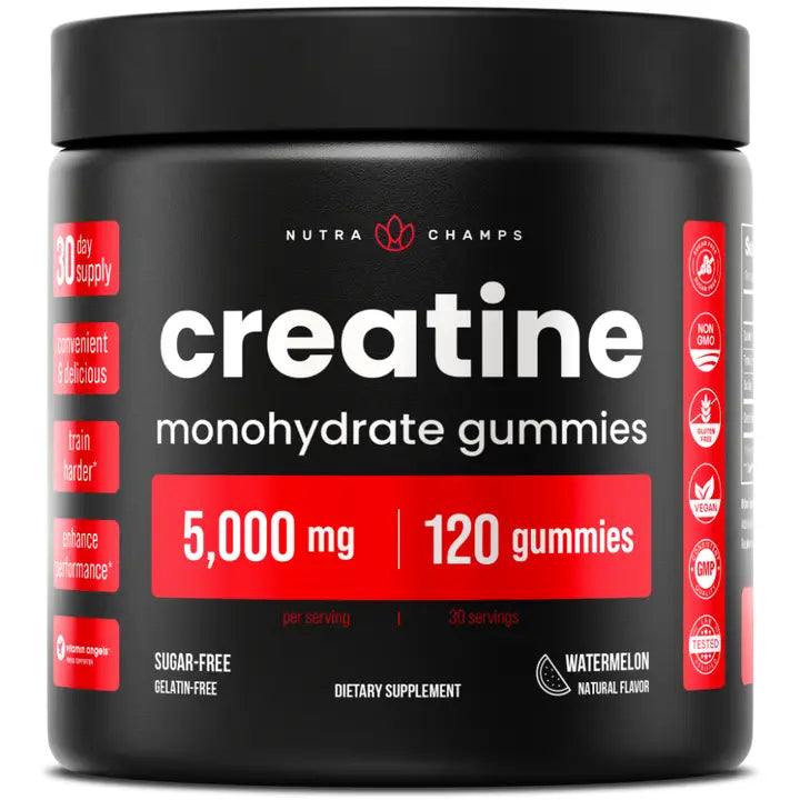 reatine Gummies – Muscle Recovery & Performance Support (Watermelon Flavor, 120 Gummies)