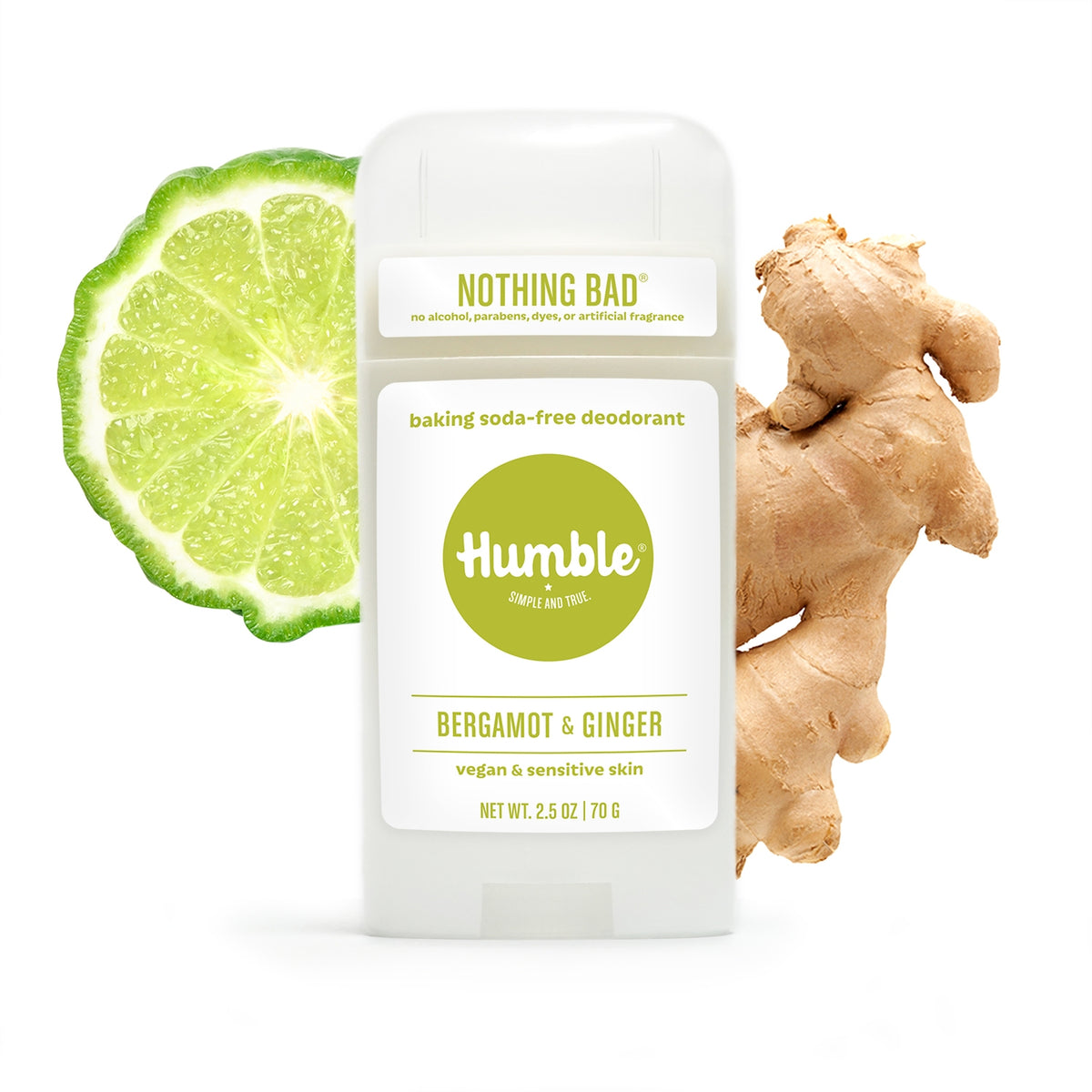 Humble Baking Soda-Free Sensitive Skin Bergamot & Ginger Deodorant (2.5 oz.)