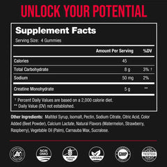 reatine Gummies – Muscle Recovery & Performance Support (Watermelon Flavor, 120 Gummies)