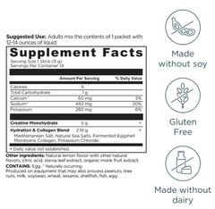 Ancient Nutrition Creatine + Collagen + Electrolytes (14 Stick Packs)