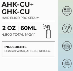Neurogan Health Ahk-Cu + Ghk-Cu Hair Elixer Pro Serum (4800 mg/2 oz.)