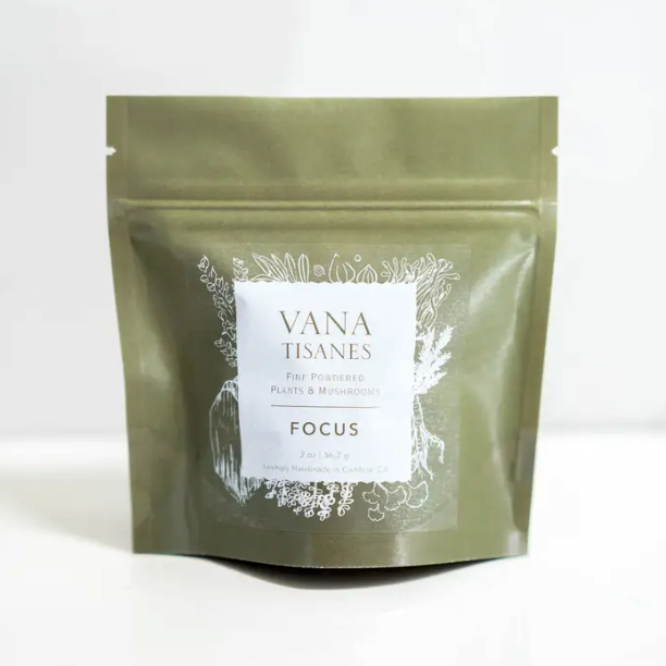 Vana Tisanes Focus | Fine Plant & Mushroom Powder 2 oz.