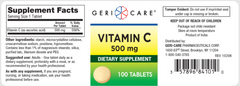 Geri Care Vitamin C - 500 mg (100 Tablets)