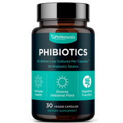 Phi Naturals Phibiotics | Probiotic Supplement (30 Capsules)