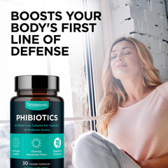 Phi Naturals Phibiotics | Probiotic Supplement (30 Capsules)