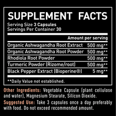 Zeal Naturals Adaptogenic Ashwagandha Complex with Rhodiola and Turmeric