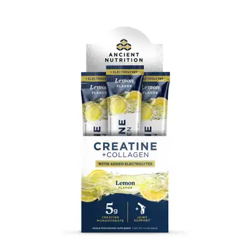 Ancient Nutrition Creatine + Collagen + Electrolytes (14 Stick Packs)