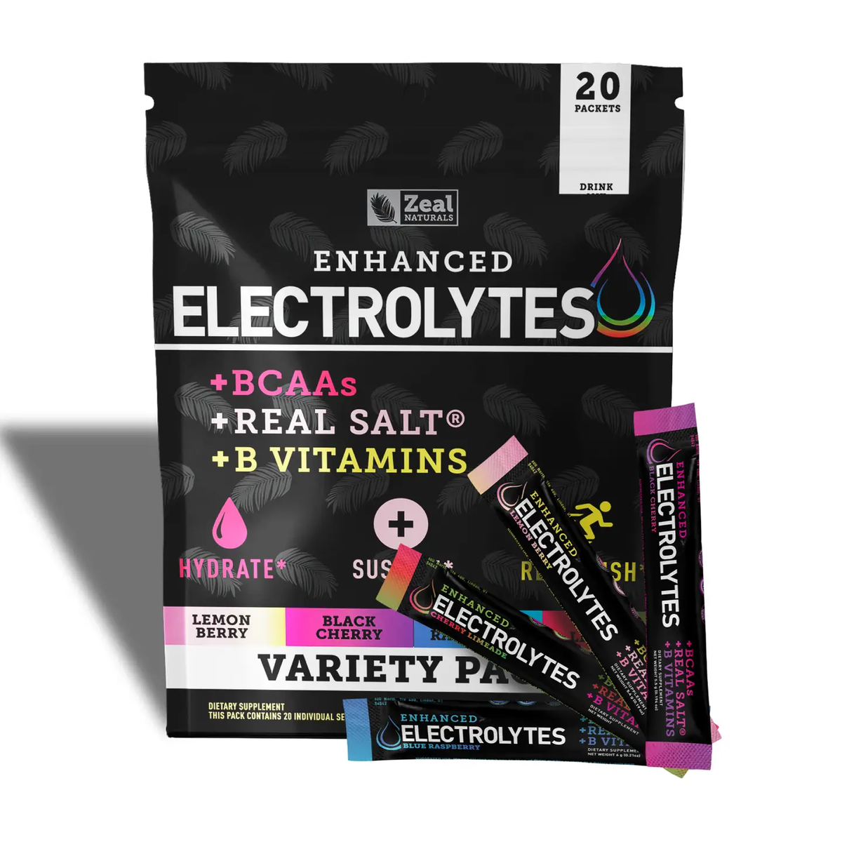 Zeal Naturals Electrolyte Powder Stick Packs (Variety)