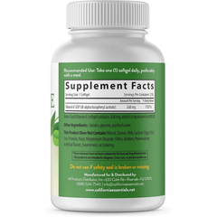 California Essentials Vitamin E 400 IU (250 soft gel capsules)