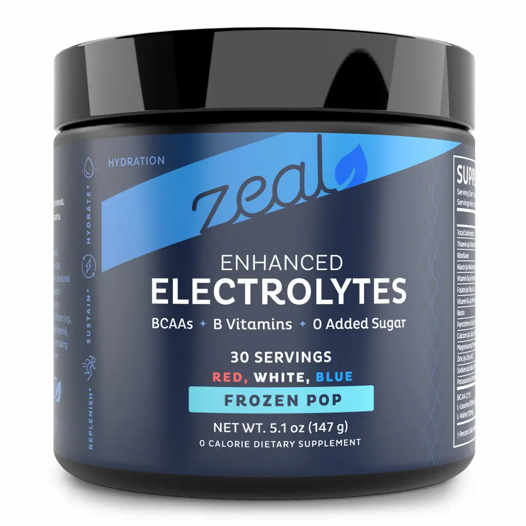 Zeal Naturals Enhanced Electrolytes Powder (Red White Blue Frozen Pop)