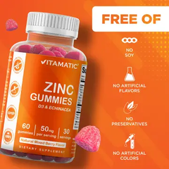 Vitamatic Zinc 50mg | Immune Support | 60 Vegan Gummies