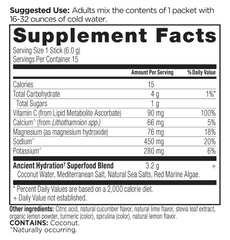 Ancient Nutrition Rapid Hydration (15 Stick Packs)